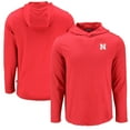 thumbnail image 1 of Men's Cutter & Buck Red Nebraska Huskers Coastline Epic Comfort Eco Recycled Long Sleeve Hoodie T-Shirt, 1 of 3