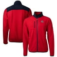 thumbnail image 1 of Men's Cutter & Buck  Red New England Patriots Helmet Cascade Eco Sherpa Fleece Full-Zip Jacket, 1 of 3