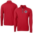 thumbnail image 1 of Men's-Cutter & Buck  Red New England Revolution Big & Tall Adapt Eco Knit Stretch Recycled Quarter-Zip Pullover, 1 of 3