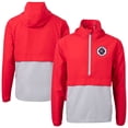 thumbnail image 1 of Men's-Cutter & Buck  Red New England Revolution Charter Eco Recycled Full-Zip Anorak Jacket, 1 of 3