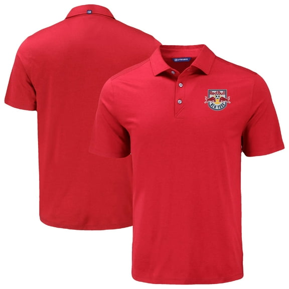 Men's-Cutter & Buck  Red New York Red Bulls Coastline Epic Comfort Eco Recycled Polo