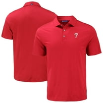 Men's Cutter & Buck Red Philadelphia Phillies Coastline Epic Comfort Eco Recycled Polo