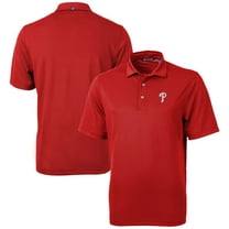 Men's Cutter & Buck Red Philadelphia Phillies Virtue Eco Pique Recycled Polo