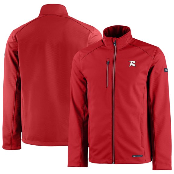 Men's Cutter & Buck  Red Richmond Flying Squirrels Evoke Eco Softshell Recycled Full-Zip Jacket