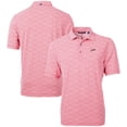 thumbnail image 1 of Men's Cutter & Buck  Red SMU Mustangs Vault DryTec Virtue Eco Pique Botanical Print Recycled Polo, 1 of 3