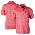 thumbnail image 1 of Men's Cutter & Buck Red Texas Tech Red Raiders Alumni Logo Pike Constellation Print Stretch Polo, 1 of 3