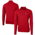 thumbnail image 1 of Men's Cutter & Buck  Red Texas Tech Red Raiders Alumni Logo Virtue Eco Pique Recycled Quarter-Zip Pullover Top, 1 of 3