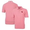 thumbnail image 1 of Men's Cutter & Buck Red Western Kentucky Hilltoppers Throwback Logo Virtue Eco Pique Stripe Recycled Polo, 1 of 3