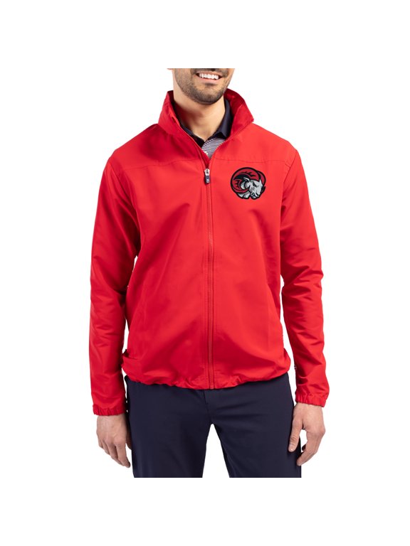 Men's Cutter & Buck Red Winston-Salem State Rams Charter Eco Recycled Full-Zip Jacket