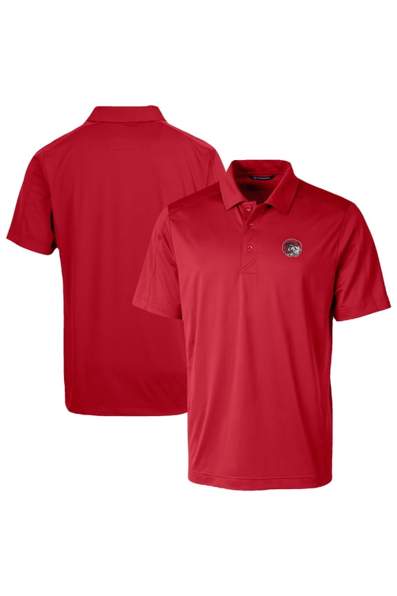 Men's Cutter & Buck Red Winston-Salem State Rams Prospect Eco Textured Stretch Recycled Polo