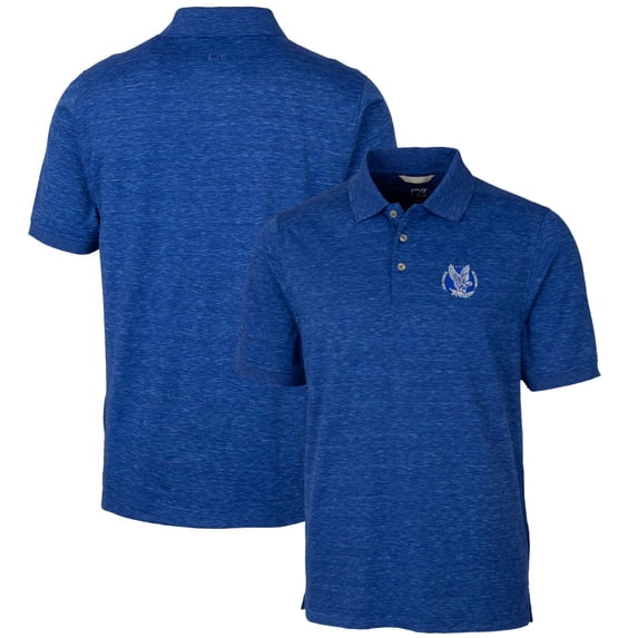 Men's Cutter & Buck Royal Air Force Falcons Vault Advantage Tri-Blend Space Dye Big & Tall Polo