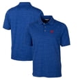 thumbnail image 1 of Men's Cutter & Buck Royal Buffalo Bills Advantage Tri-Blend Space Dye Throwback Polo, 1 of 3