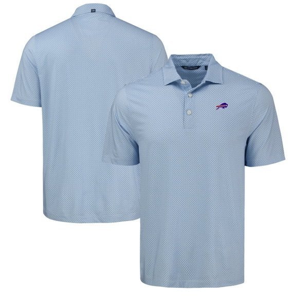 Men's Cutter & Buck Royal Buffalo Bills Pike Eco Diamond Dot Print Polo