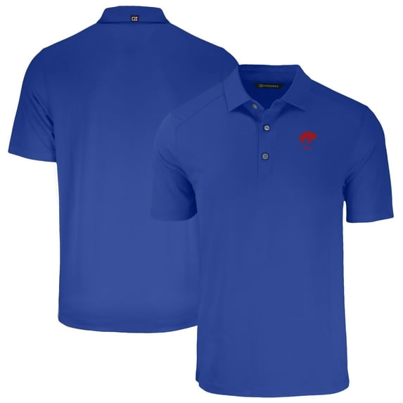 Men's Cutter & Buck Royal Buffalo Bills Throwback Big & Tall Forge Eco Stretch Recycled Polo