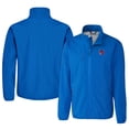 thumbnail image 1 of Men's Cutter & Buck Royal Buffalo Bisons Clique Trail Eco Stretch Softshell Full-Zip Jacket, 1 of 3