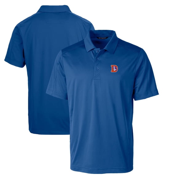 Men's Cutter & Buck Royal Denver Broncos Throwback Logo Big & Tall Prospect Textured Stretch Polo