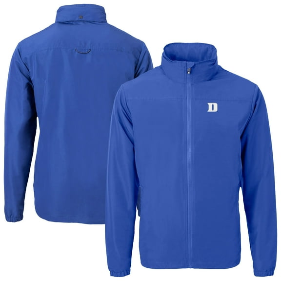 Men's Cutter & Buck Royal Duke Blue Devils Charter Eco Recycled Full-Zip Jacket
