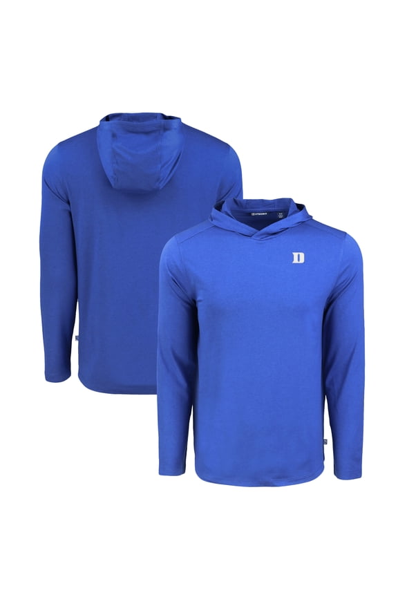 Men's Cutter & Buck  Royal Duke Blue Devils Coastline Epic Comfort Eco Recycled Long Sleeve Hoodie T-Shirt