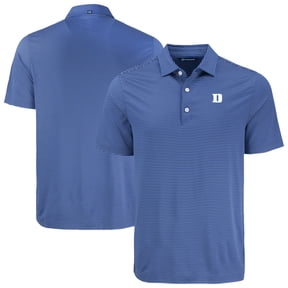 Men's Cutter & Buck Royal Duke Blue Devils Forge Eco Fine Line Stripe Polo