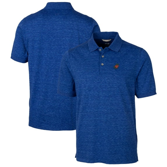Men's Cutter & Buck Royal Florida Gators Advantage Space Dye Tri-Blend Polo