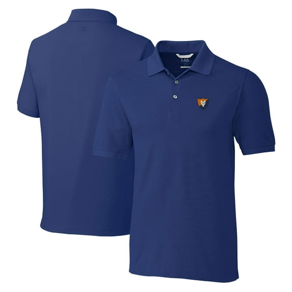 Men's Cutter & Buck Royal Illinois Fighting Illini Advantage Tri-Blend DryTec Pique Polo