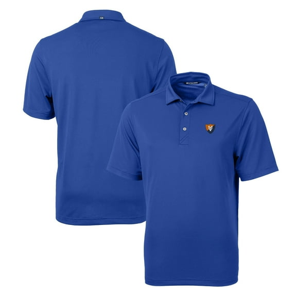 Men's Cutter & Buck Royal Illinois Fighting Illini Team Logo Virtue Eco Pique Recycled Polo