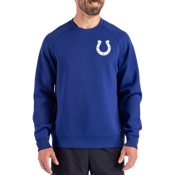 Men's Cutter & Buck Royal Indianapolis Colts Roam Recycled Pullover