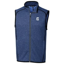Men's Cutter & Buck Royal Indianapolis Colts Team Mainsail Sweater Knit Fleece Full-Zip Vest