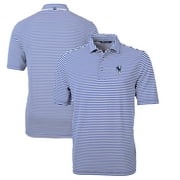 Men's Cutter & Buck Royal Indianapolis Colts Throwback Logo Virtue Eco Pique Stripe Recycled Polo