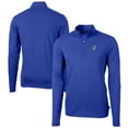 thumbnail image 1 of Men's Cutter & Buck  Royal Kansas Jayhawks Alumni Logo Virtue Eco Pique Recycled Quarter-Zip Pullover Top, 1 of 3