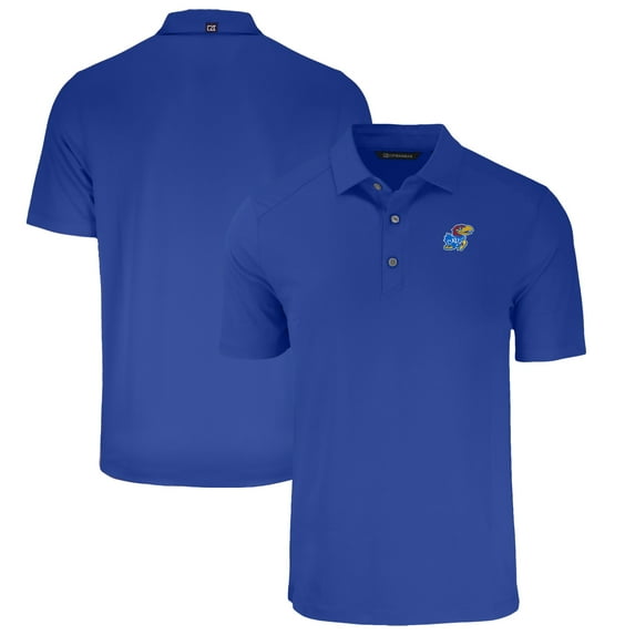 Men's Cutter & Buck Royal Kansas Jayhawks Big & Tall Forge Eco Stretch Recycled Polo