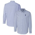 thumbnail image 1 of Men's Cutter & Buck Royal Kansas Jayhawks Easy Care Stretch Gingham Long Sleeve Button-Down Shirt, 1 of 3