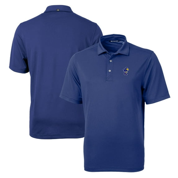 Men's Cutter & Buck Royal Kansas Jayhawks Team Big & Tall Virtue Eco Pique Recycled Polo