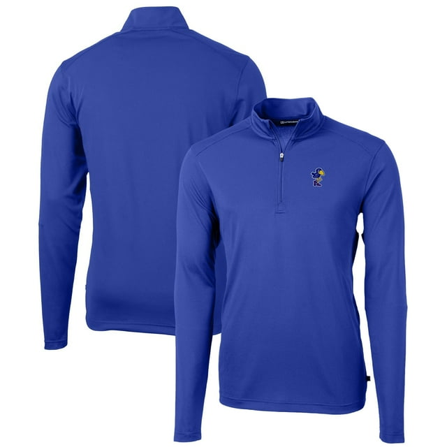 Men's Cutter & Buck Royal Kansas Jayhawks Virtue Eco Pique Recycled