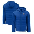 thumbnail image 1 of Men's Cutter & Buck Royal New York Mets Evoke Hybrid Eco Softshell Recycled Full-Zip Hoodie, 1 of 3