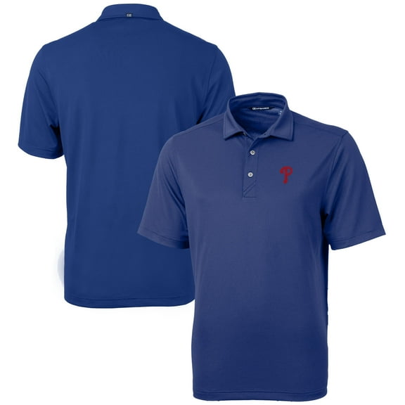 Men's Cutter & Buck Royal Philadelphia Phillies Virtue Eco Pique Recycled Polo