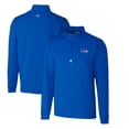 thumbnail image 1 of Men's Cutter & Buck Royal Seattle Seahawks Throwback Logo Traverse Stretch Quarter-Zip Pullover Top, 1 of 3