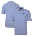 thumbnail image 1 of Men's Cutter & Buck Royal Seattle Seahawks Throwback Logo Virtue Eco Pique Stripe Recycled Polo, 1 of 3