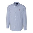thumbnail image 1 of Men's Cutter & Buck Royal Texas Rangers Big & Tall Stretch Gingham Long Sleeve Button-Down Shirt, 1 of 1