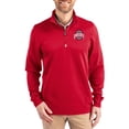 thumbnail image 1 of Men's-Cutter & Buck  Scarlet Ohio State Buckeyes DryTec Traverse Stretch Eco Tri-Blend Quarter-Zip Pullover, 1 of 2