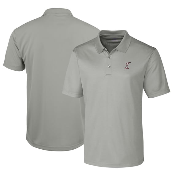 Men's Cutter & Buck Silver Albuquerque Isotopes Clique Ice Pique Tech Polo