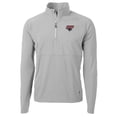thumbnail image 1 of Men's Cutter & Buck Silver Clark Atlanta University Panthers Adapt Eco Knit Hybrid Recycled Quarter-Zip Pullover Top, 1 of 1