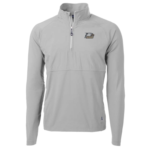Men's Cutter & Buck Silver Georgia Southern Eagles Adapt Eco Knit Hybrid Recycled Quarter-Zip Pullover Top