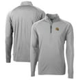 thumbnail image 1 of Men's Cutter & Buck  Silver Green Bay Packers Helmet Adapt Eco Knit Stretch Recycled Quarter-Zip Pullover Top, 1 of 3