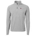 thumbnail image 1 of Men's Cutter & Buck Silver Miami University RedHawks Adapt Eco Knit Hybrid Recycled Quarter-Zip Pullover Top, 1 of 1