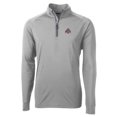thumbnail image 1 of Men's Cutter & Buck Silver Ohio State Buckeyes Adapt Eco Knit Stretch Recycled Quarter-Zip Pullover Top, 1 of 1