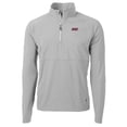 thumbnail image 1 of Men's Cutter & Buck Silver UIC Flames Adapt Eco Knit Hybrid Recycled Quarter-Zip Pullover Top, 1 of 1