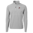 thumbnail image 1 of Men's Cutter & Buck Silver Utah Utes Adapt Eco Knit Hybrid Recycled Quarter-Zip Pullover Top, 1 of 1