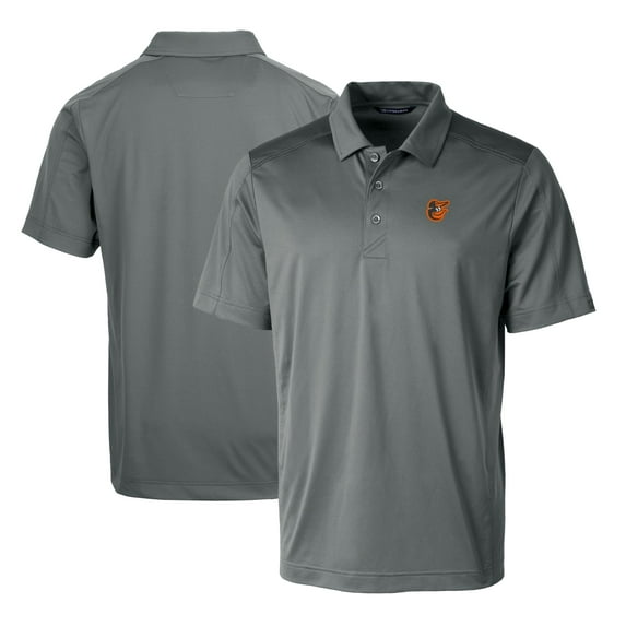 Men's Cutter & Buck Steel Baltimore Orioles Prospect Textured Stretch Polo