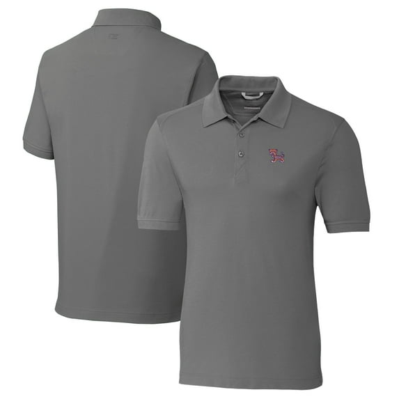 Men's Cutter & Buck Steel Clemson Tigers Vault Advantage Tri-Blend Pique Big & Tall Polo